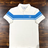 Sergio Tacchini Young Line Polo Shirt - Gardenia/Azure Blue