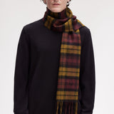 Fred Perry Lambswool Tartan Scarf - Shadedstone