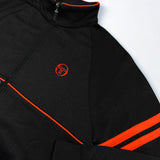 Sergio Tacchini Orion Track Top - Black/Tangerine Tango