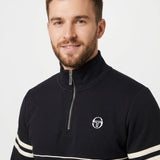 Sergio Tacchini Orion 1/4 Zip Sweat - Black/Peyote