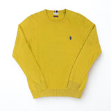 U.S. Polo Assn. Maglioncino Girocollo Cotone e Cashmere - Yellow
