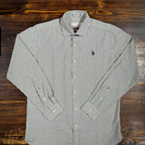 U.S. Polo Assn. Camicia a Righe in Flanella di Cotone - Khaki