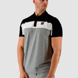 Three-Stroke Oswald Polo - Black/White/Iron