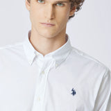 U.S. Polo Assn. Camicia in Popeline di Cotone - White
