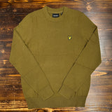 Lyle & Scott Cotton Merino Crew Neck Jumper - Tree Green