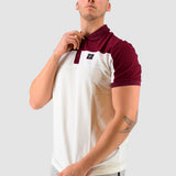 Three-Stroke Oswald Polo - Burgundy/White/Sand