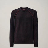 C.P. Company Fleece Knit Lens Crewneck Sweater - Andorra Red
