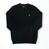 Lyle & Scott Shoulder Detail Crew Neck Jumper - Jet Black