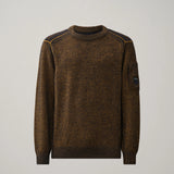 C.P. Company Fleece Knit Lens Contrast Crewneck Sweater - Buck Thorn Brown