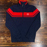 Sergio Tacchini Damarindo Track Top - Maritime Blue/Adrenaline Rush