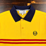 Sergio Tacchini Supermac Polo Shirt - Daffodill/Maritime Blue/Adrenaline Rush