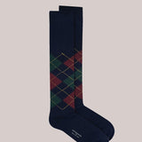IN THE BOX Argyle Socks - Blue/Bordeaux