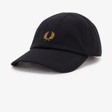 Fred Perry Pique Classic Cap - Black/Dark Caramel