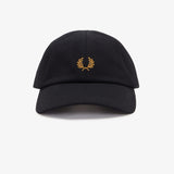 Fred Perry Pique Classic Cap - Black/Dark Caramel