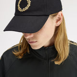 Fred Perry Bold Branding Canvas Cap - Black/Champagne