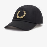 Fred Perry Bold Branding Canvas Cap - Black/Champagne