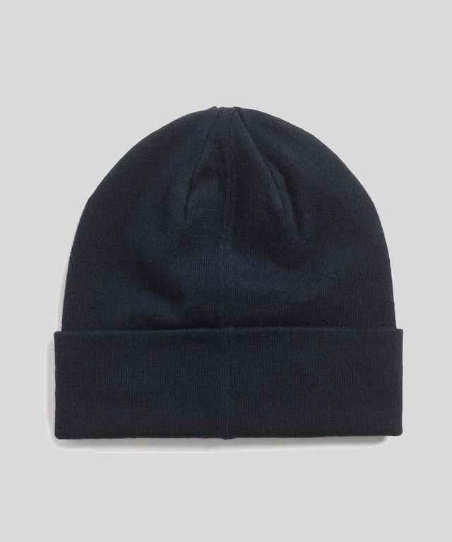 Lyle & Scott Cotton Merino Beanie - Dark Navy