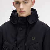 Fred Perry Patch Pocket Puffer Jacket - Black