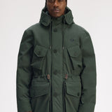 Fred Perry Patch Pocket Puffer Jacket - Court Green