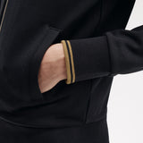 Fred Perry Zip Through Sweatshirt - Black/Shadedstone
