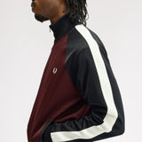 Fred Perry Contrast Sleeve Track Jacket - Bordeaux