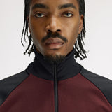 Fred Perry Contrast Sleeve Track Jacket - Bordeaux