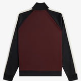 Fred Perry Contrast Sleeve Track Jacket - Bordeaux