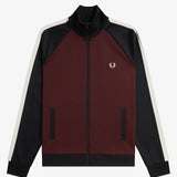 Fred Perry Contrast Sleeve Track Jacket - Bordeaux