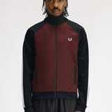 Fred Perry Contrast Sleeve Track Jacket - Bordeaux