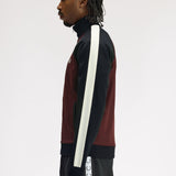 Fred Perry Contrast Sleeve Track Jacket - Bordeaux