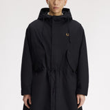 Fred Perry Oversized 2 in 1 Parka - Black