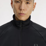Fred Perry Contrast Tape Track Top - Black/Silver