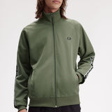Fred Perry Taped Track Jacket - LW Green/Black