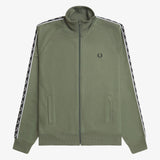 Fred Perry Taped Track Jacket - LW Green/Black