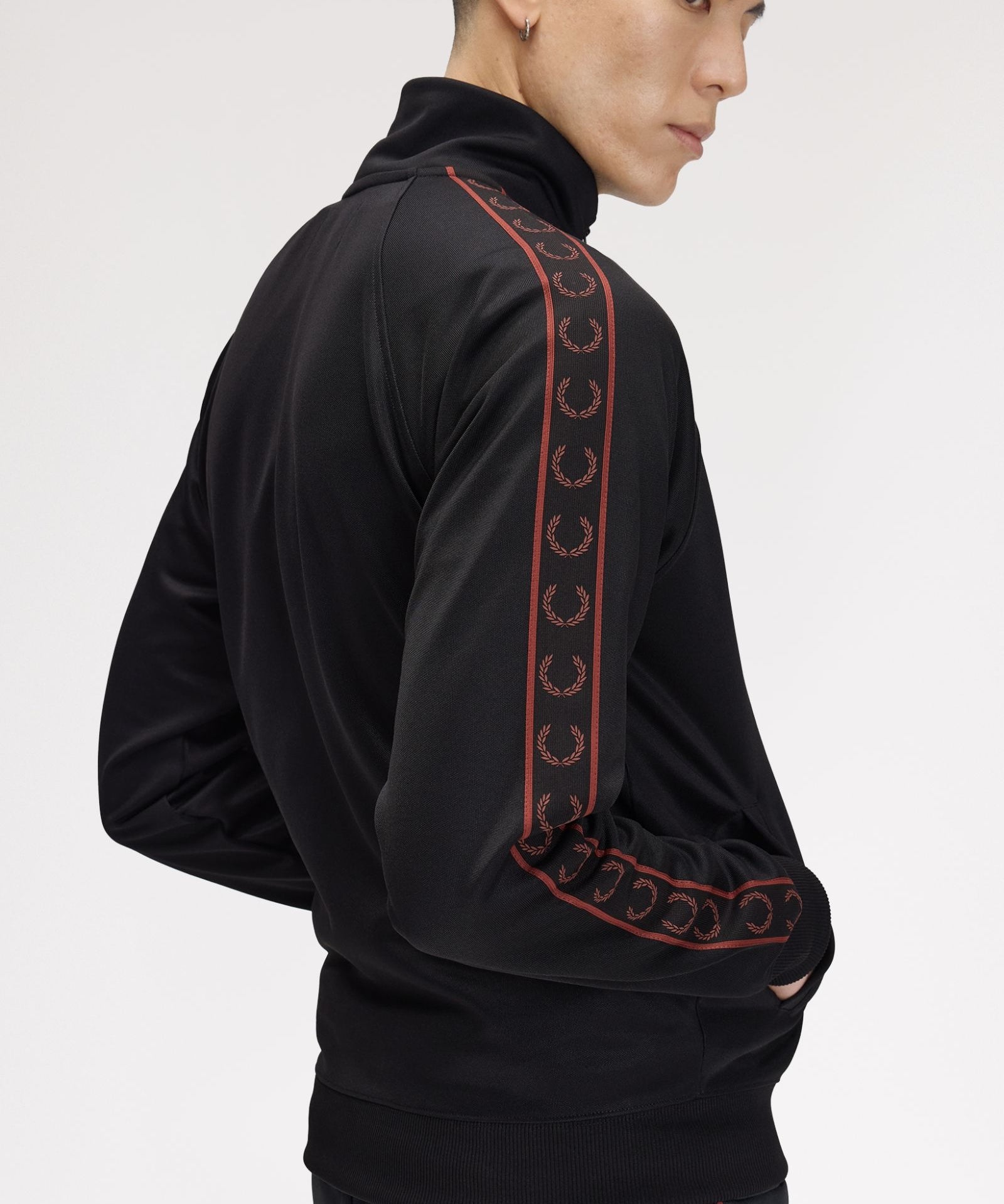 Fred Perry Contrast Tape Track Top - Black