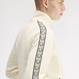 Fred Perry Contrast Tape Track Jacket - Ecru/Navy/Seagrass