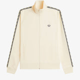 Fred Perry Contrast Tape Track Jacket - Ecru/Navy/Seagrass