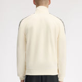 Fred Perry Contrast Tape Track Jacket - Ecru/Navy/Seagrass