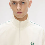 Fred Perry Contrast Tape Track Jacket - Ecru/Sport Green
