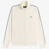 Fred Perry Contrast Tape Track Jacket - Ecru/Sport Green
