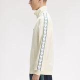 Fred Perry Contrast Tape Track Jacket - Ecru/Sport Green