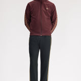 Fred Perry Contrast Tape Track Jacket - Bordeaux/Champagne