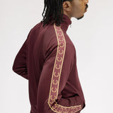 Fred Perry Contrast Tape Track Jacket - Bordeaux/Champagne
