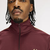 Fred Perry Contrast Tape Track Jacket - Bordeaux/Champagne