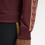 Fred Perry Contrast Tape Track Jacket - Bordeaux/Champagne