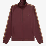 Fred Perry Contrast Tape Track Jacket - Bordeaux/Champagne