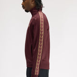 Fred Perry Contrast Tape Track Jacket - Bordeaux/Champagne