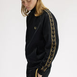 Fred Perry Contrast Tape Track Jacket - Black/Champagne