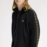 Fred Perry Contrast Tape Track Jacket - Black/Champagne