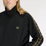 Fred Perry Contrast Tape Track Jacket - Black/Champagne